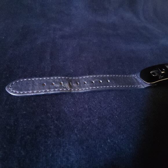 Womens Coach Swagger Black Ionized Plating Double Turnlock Leather Strap Watch - Picture 6 of 11